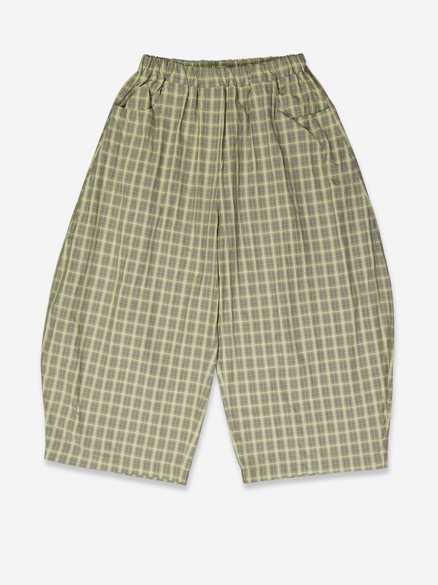 Tartan barrel trousers with elasticated waist - Picnic