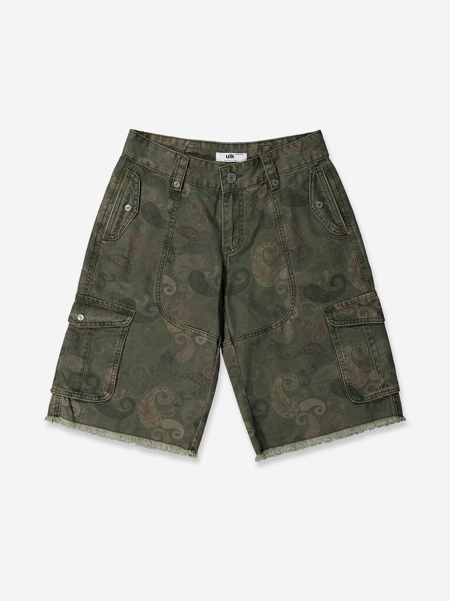 Green Bermuda shorts with paisley print - Bruce