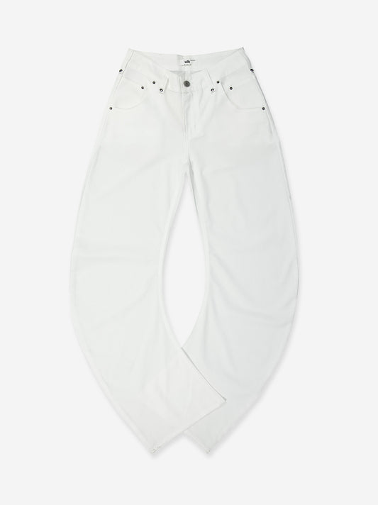 White curved-leg jeans - Jones