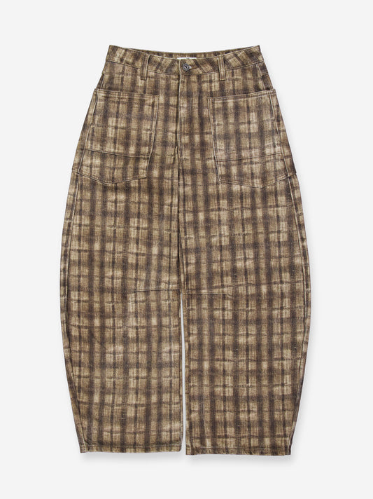 Plaid balloon jeans - Nahla