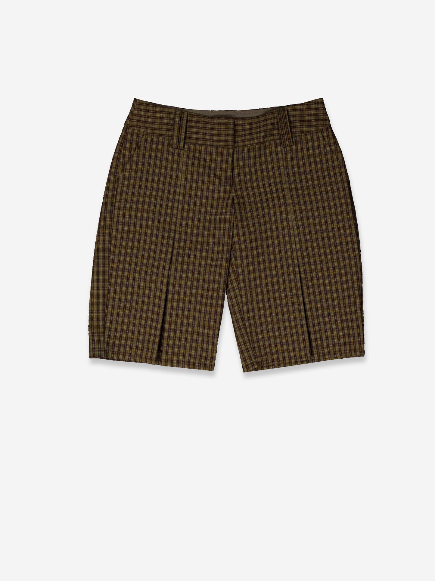Checked Bermudas with pleats - Dandi