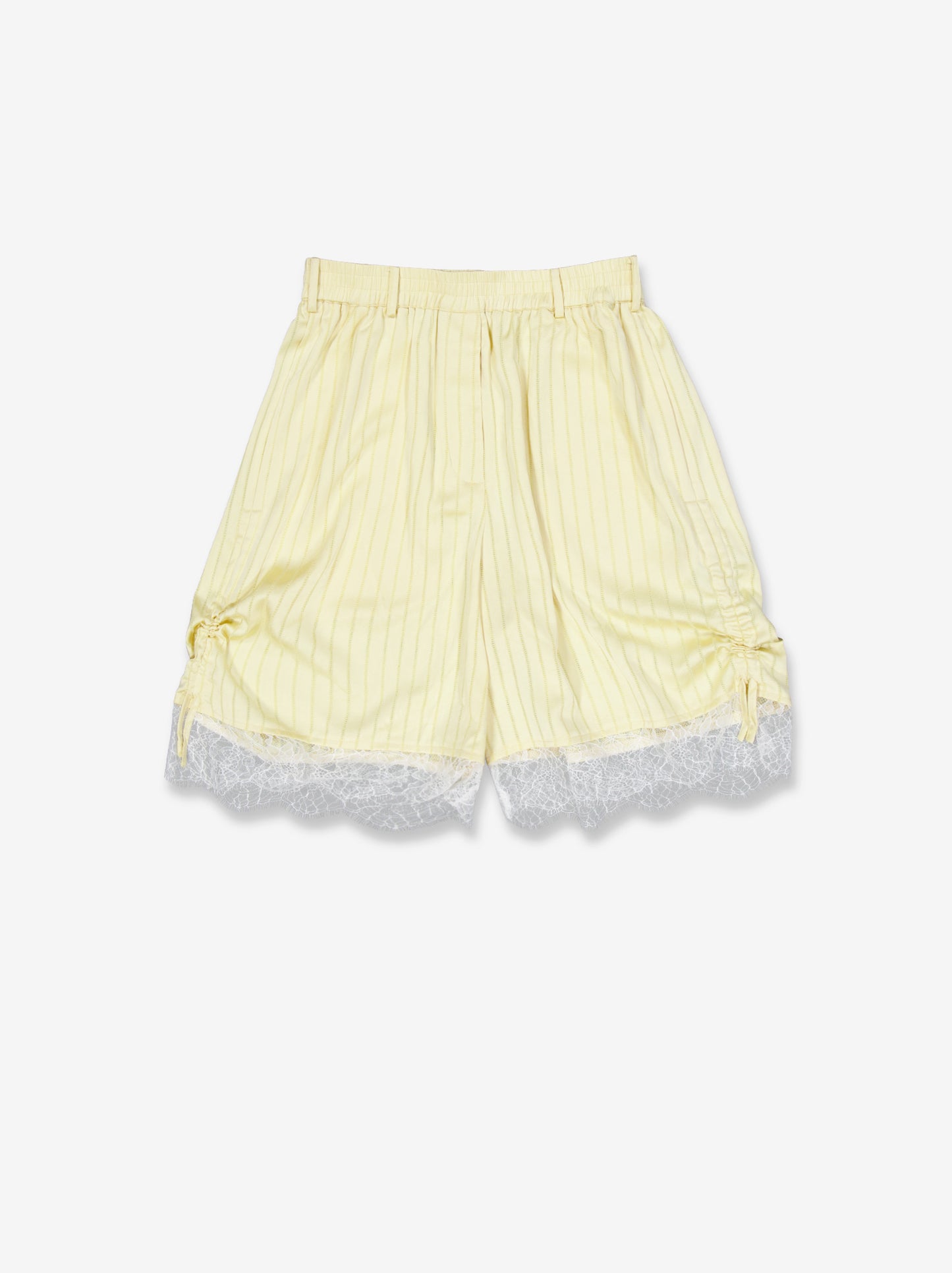 Bermuda ligera en amarillo satinado con encaje - Petti