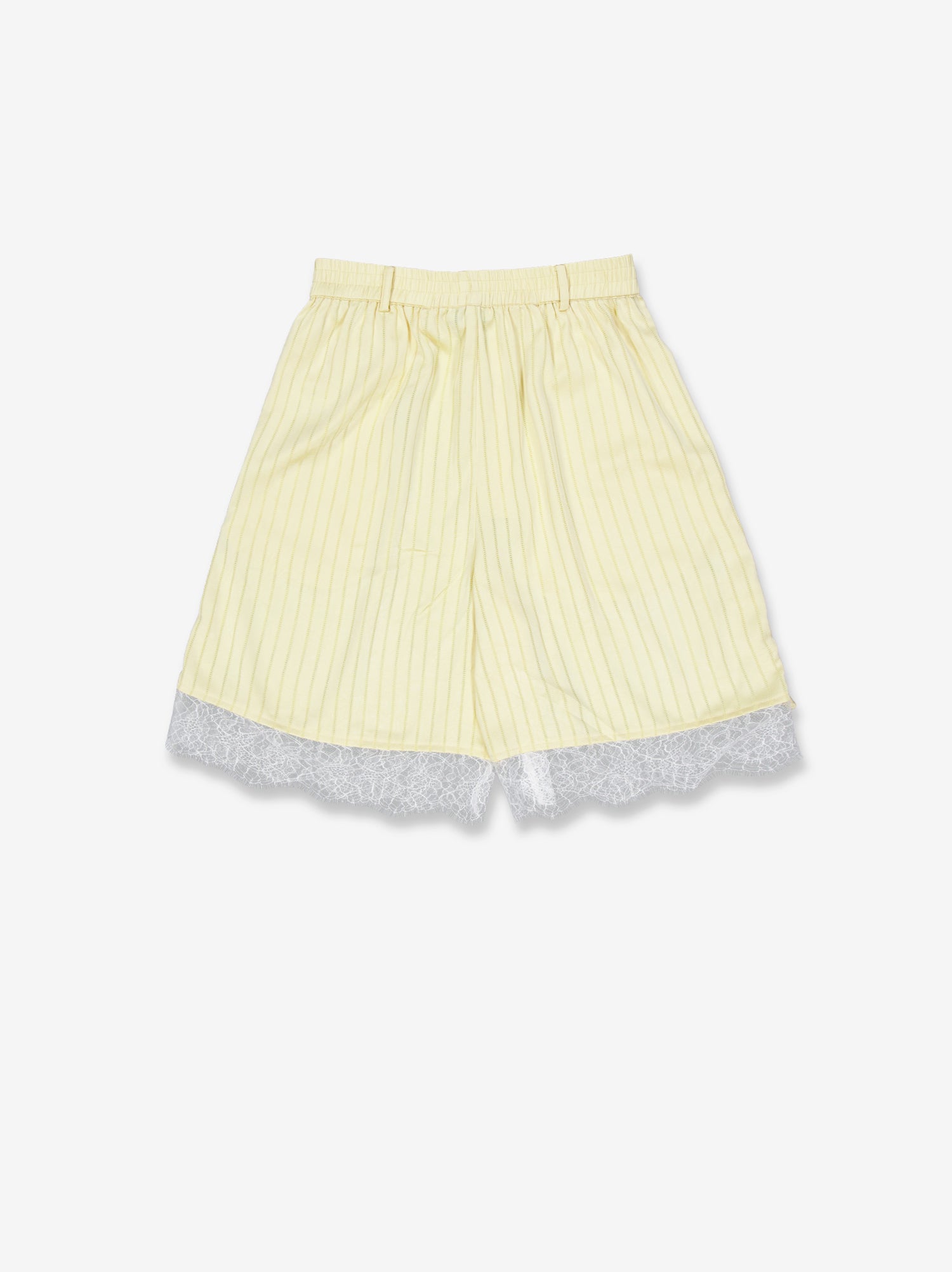 Bermuda ligera en amarillo satinado con encaje - Petti