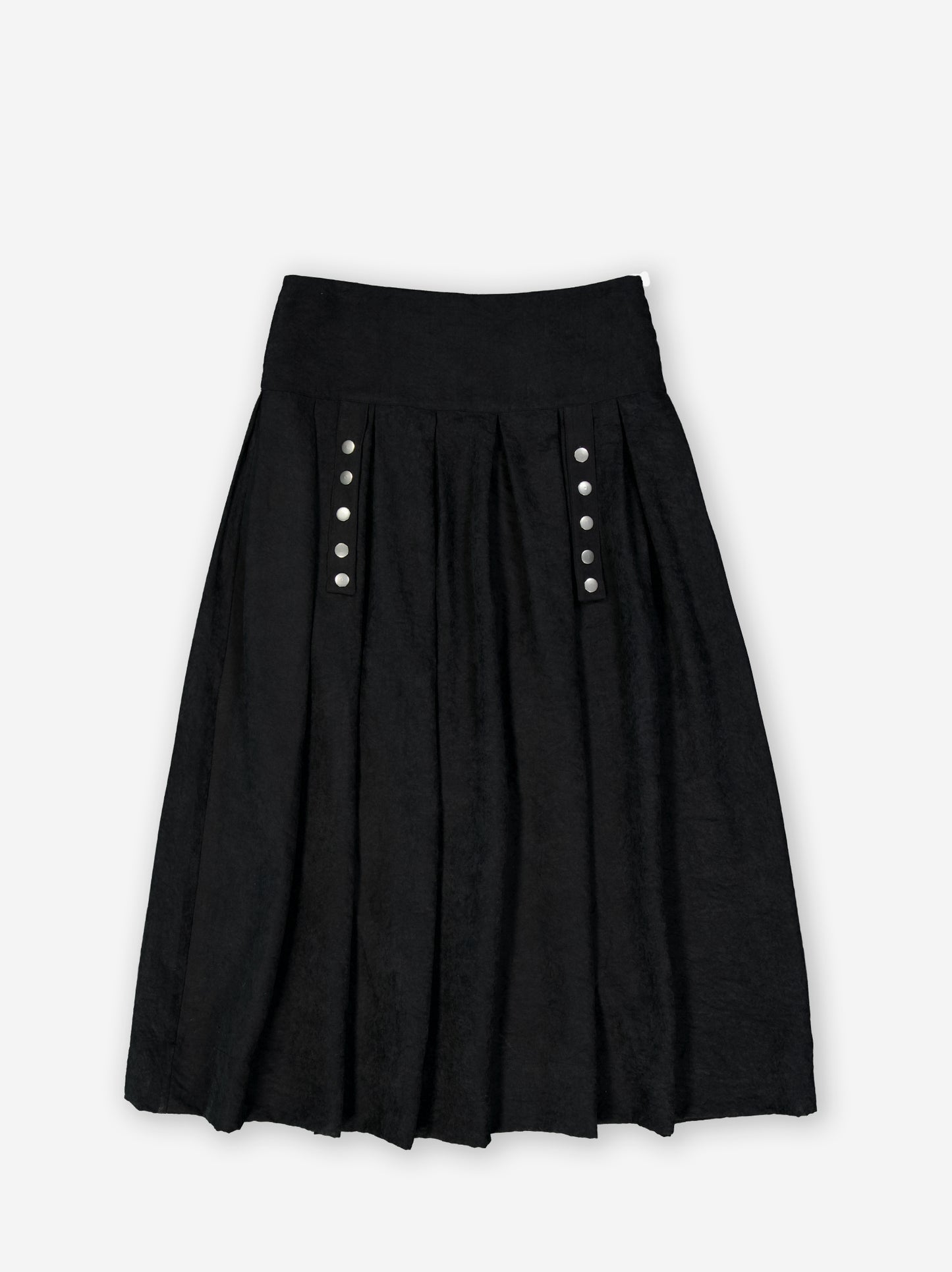 Falda negra de tablas con agarre lateral - Astra