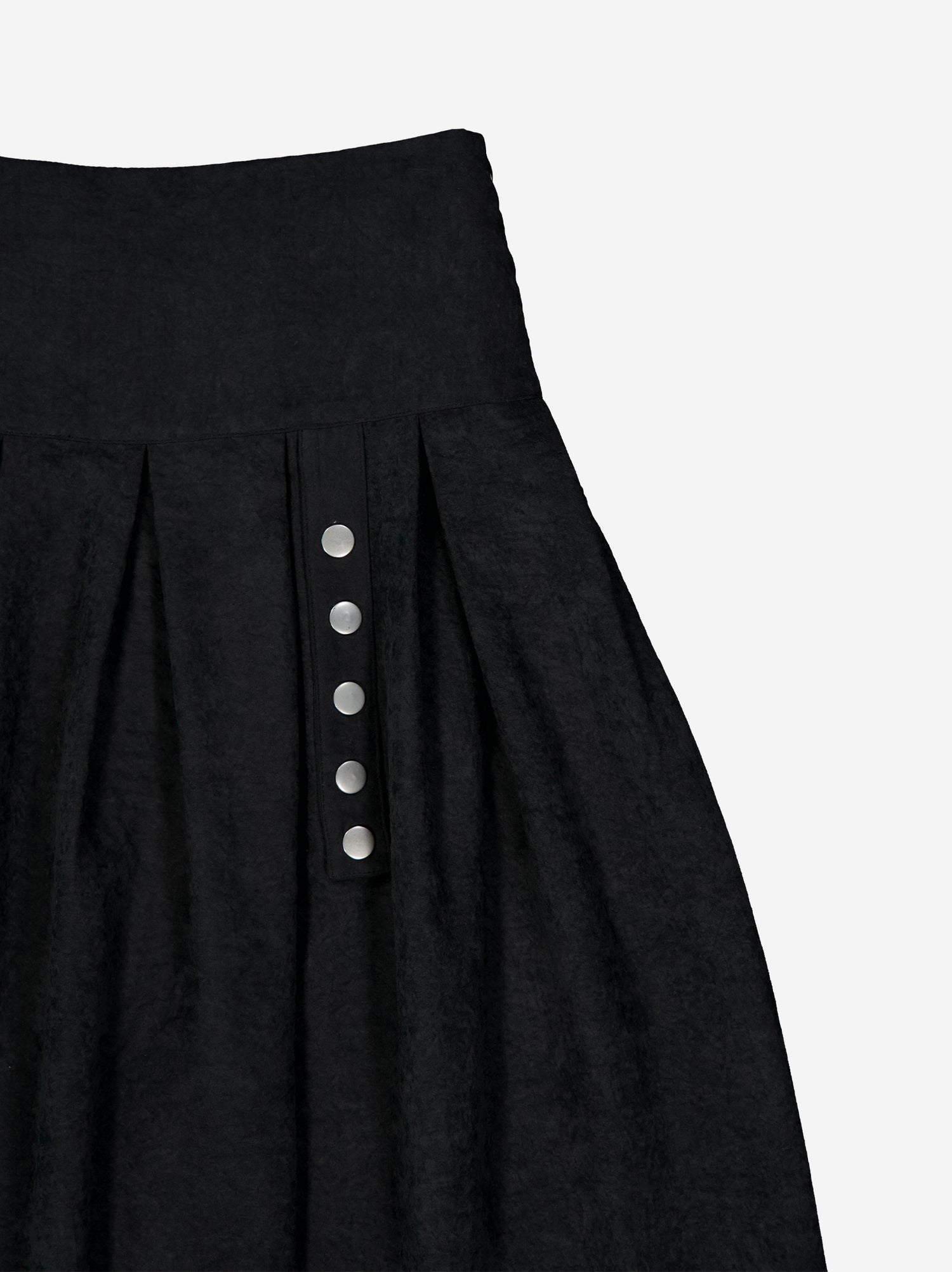 Falda negra de tablas con agarre lateral - Astra