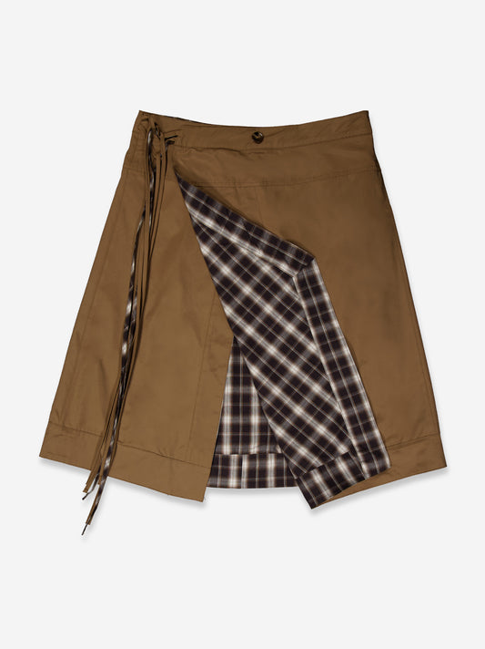 Falda midi reversible de corte asimétrico - Elan