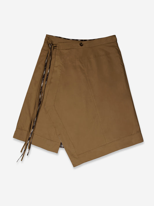 Falda midi reversible de corte asimétrico - Elan