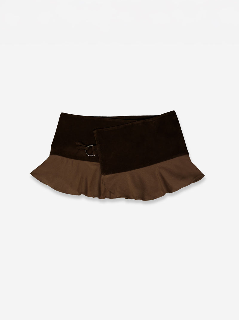 Ruffled Wrap Mini Skirt - Liano