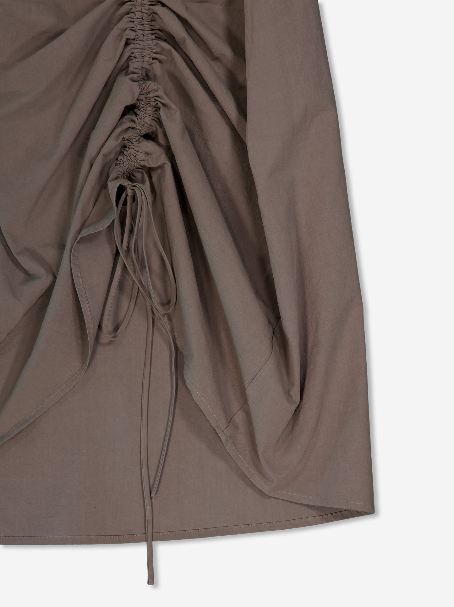 Long technical skirt with adjustable ruching - Solis