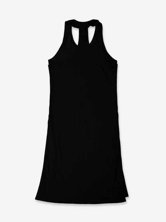 Flowy black dress with slit hem - Gib