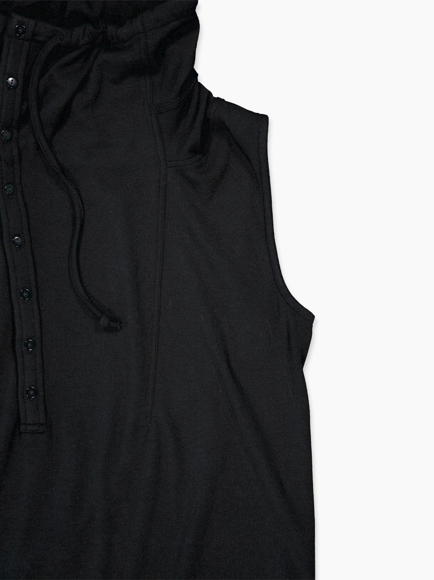Asymmetric collar and hood vest - Two