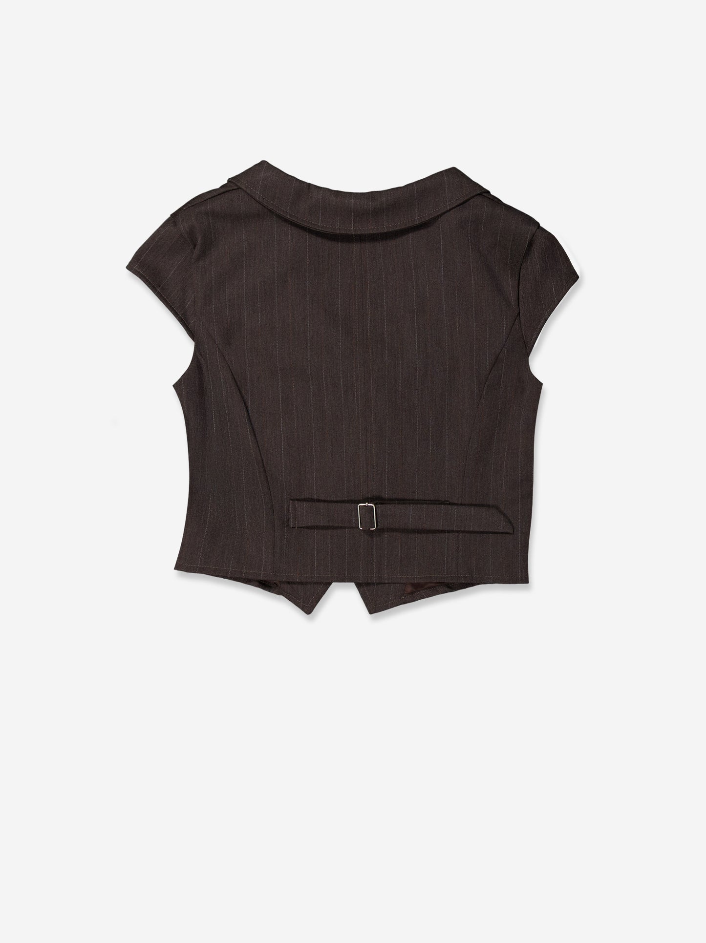 Pinstripe Cropped Vest - Vitotop