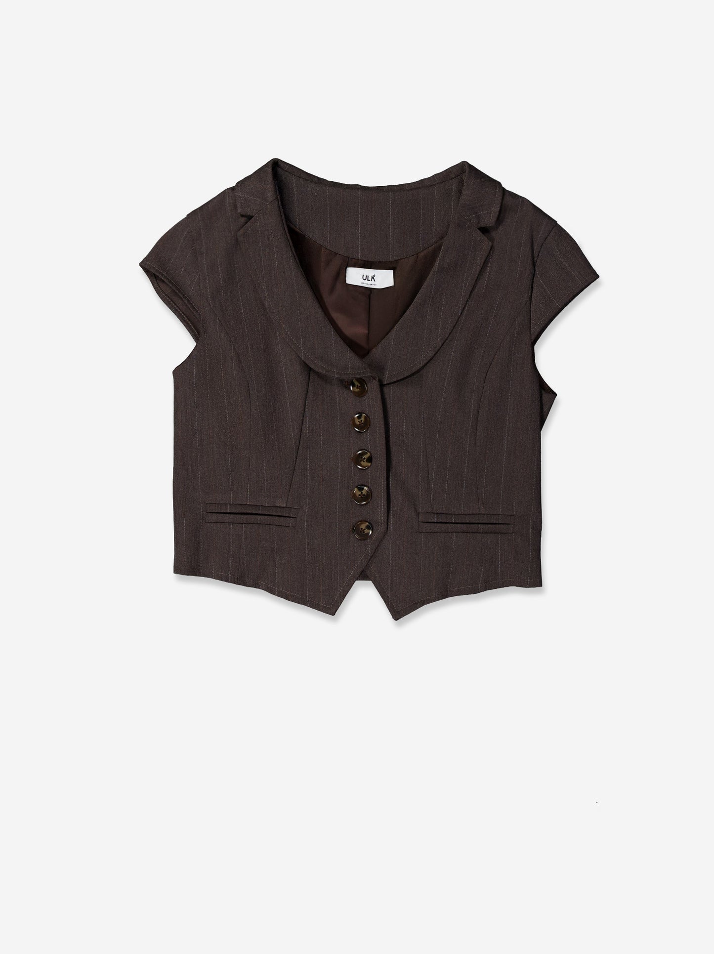 Pinstripe Cropped Vest - Vitotop