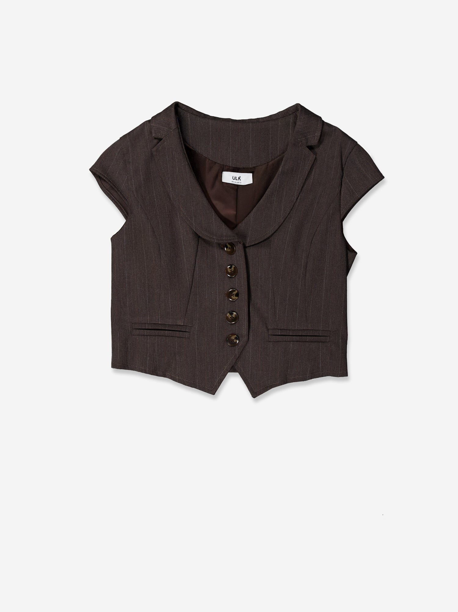 Pinstripe Cropped Vest - Vitotop