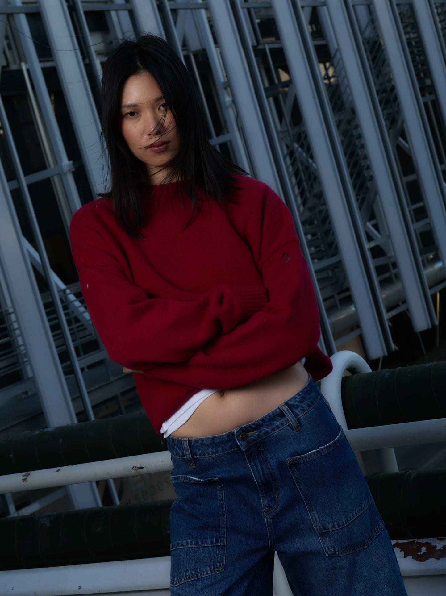 Distressed knit sweater - Helena