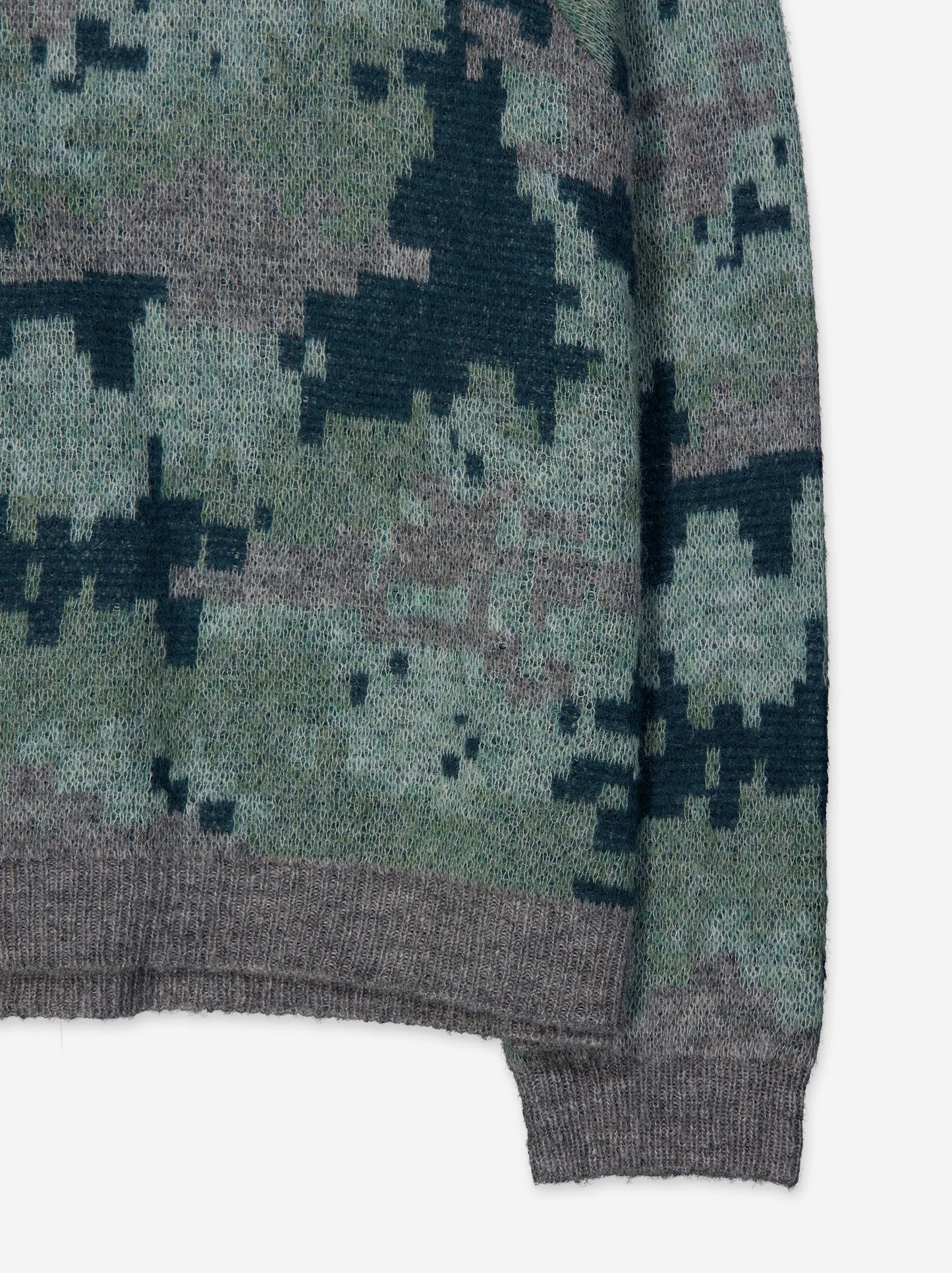 AGA pixel camo knit sweater