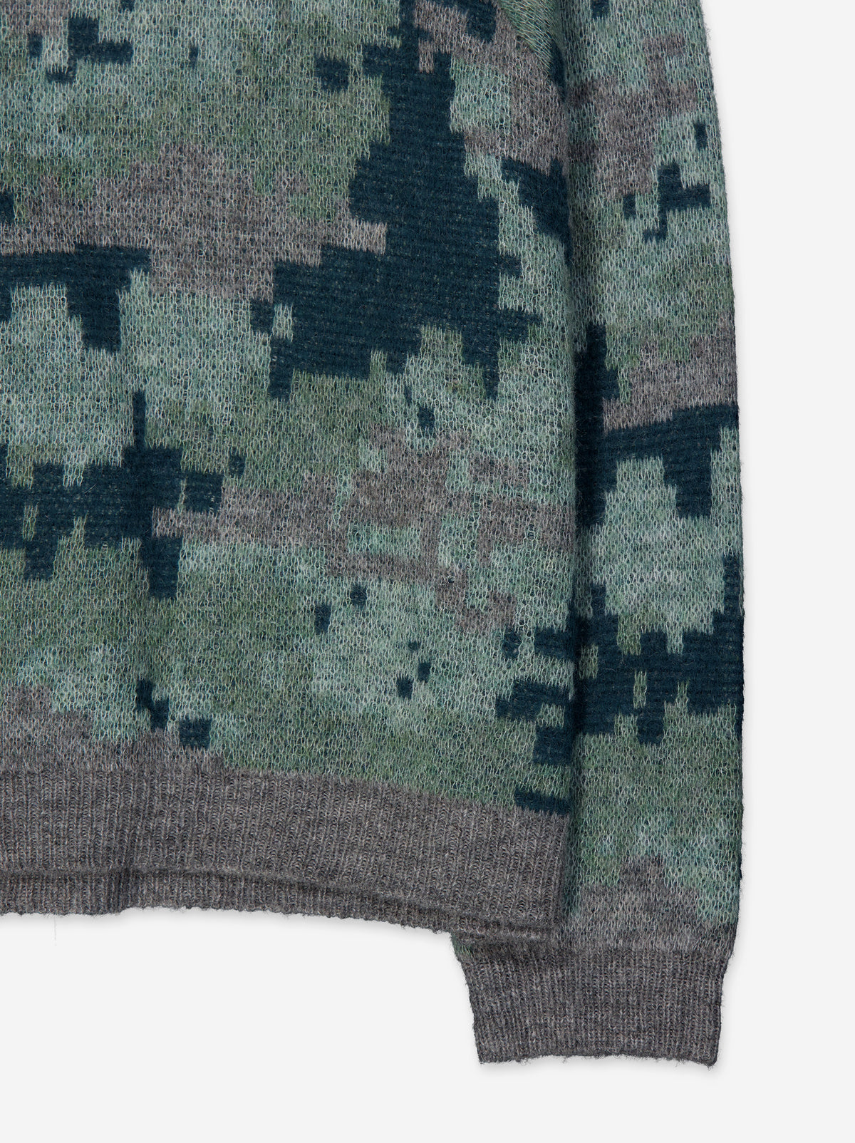 AGA pixel camo knit sweater