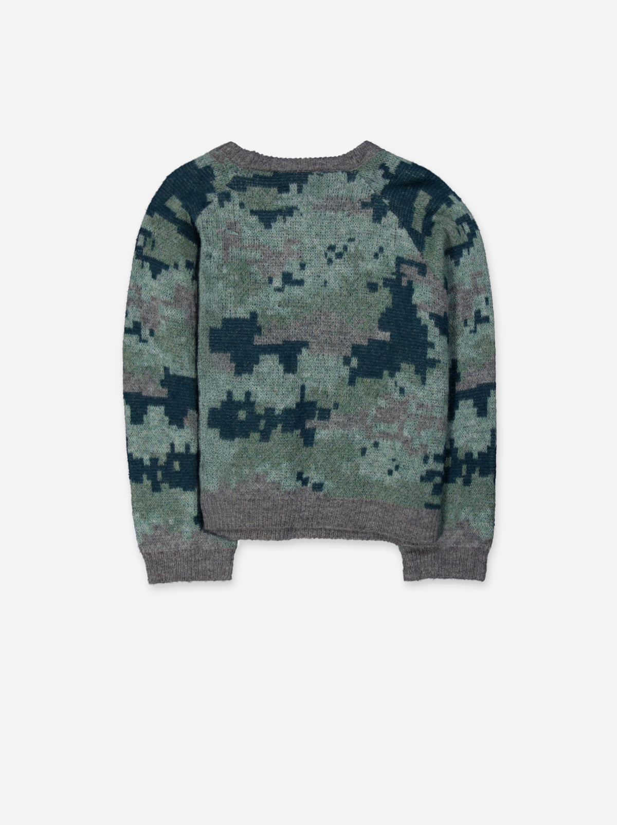AGA pixel camo knit sweater