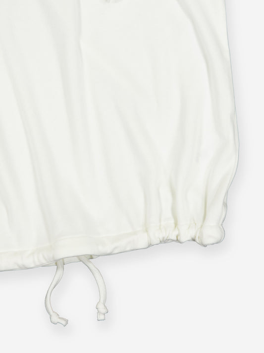 Asymmetric-neck vest with hood - Two