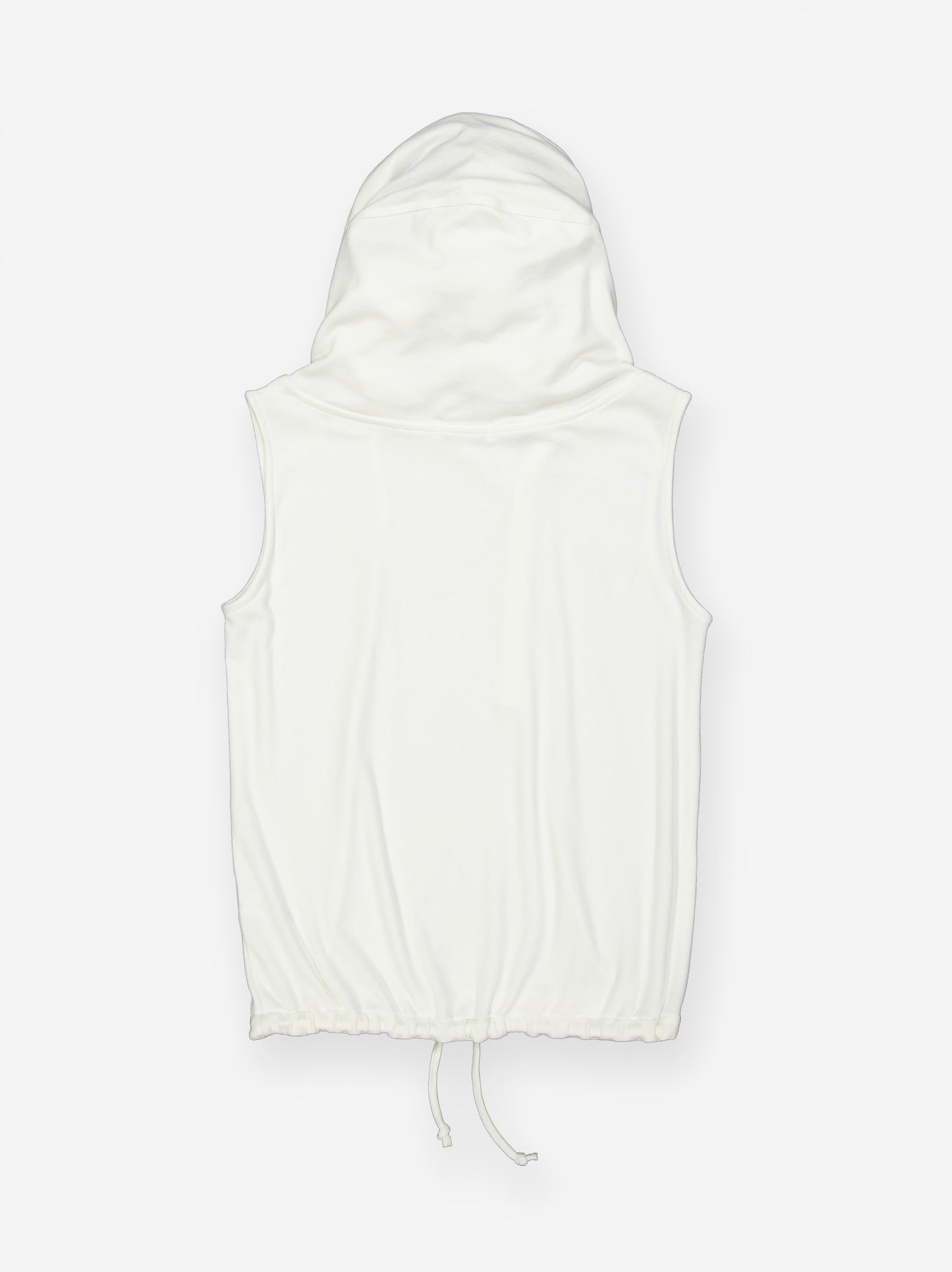 Asymmetrical neck vest with two hoods