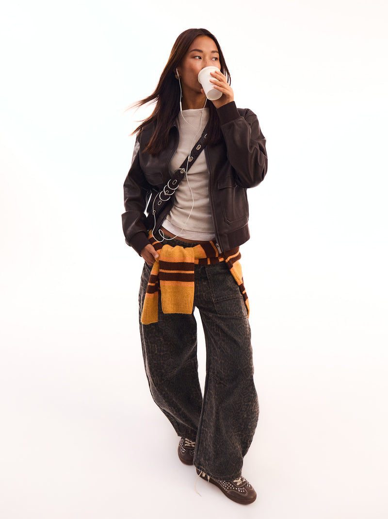 Jeans balloon animal print - ULK Nahla