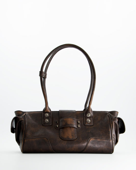 Bolso marrón efecto envejecido - Faba