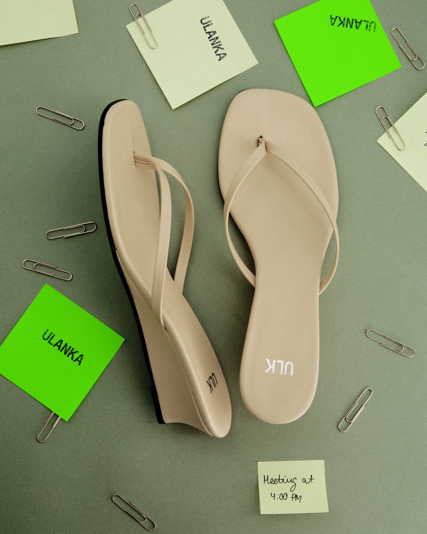 Sandalias de cuña beige - Siete