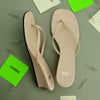 Sandalias de cuña beige - Siete
