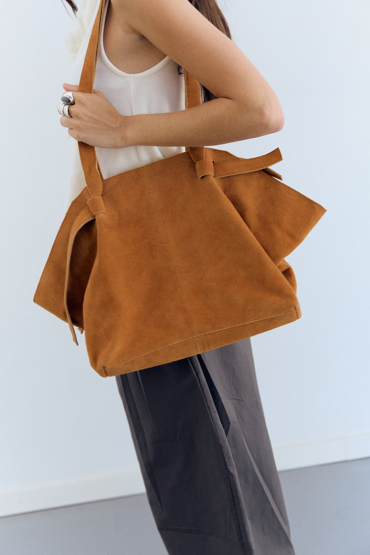 Bolso shopper naranja piel  Tavie
