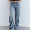 Jeans de pernera curva Jones