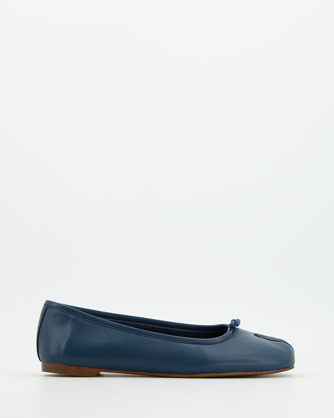 Bailarina Tabi de Piel Azul Oscuro - Karva