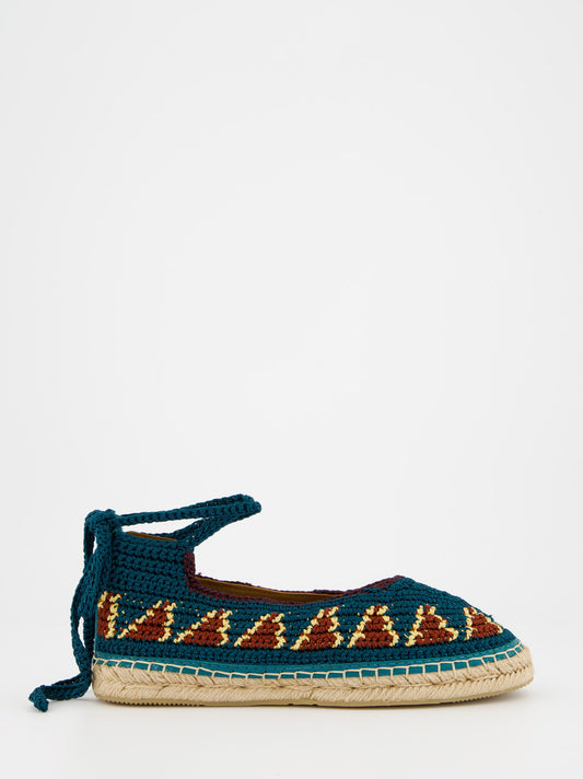 Bailarinas crochet atadas al tobillo - Ank