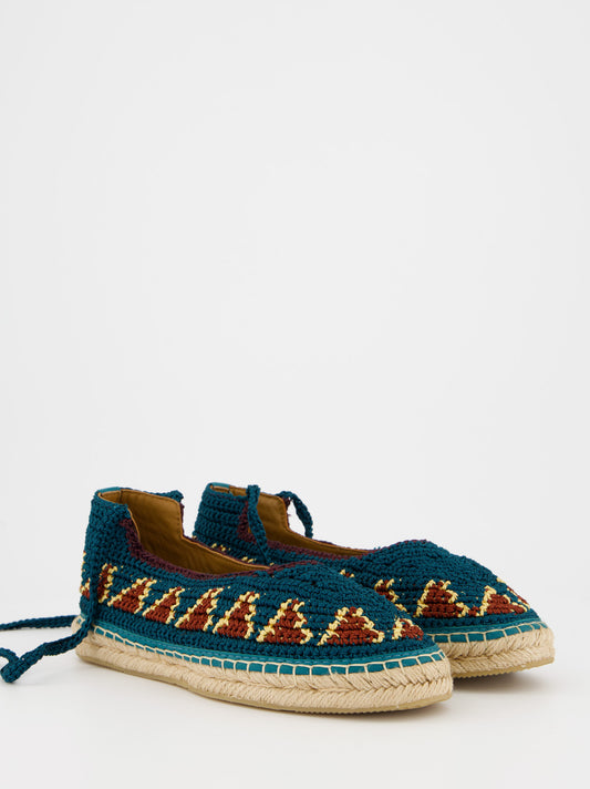 Bailarinas crochet atadas al tobillo - Ank