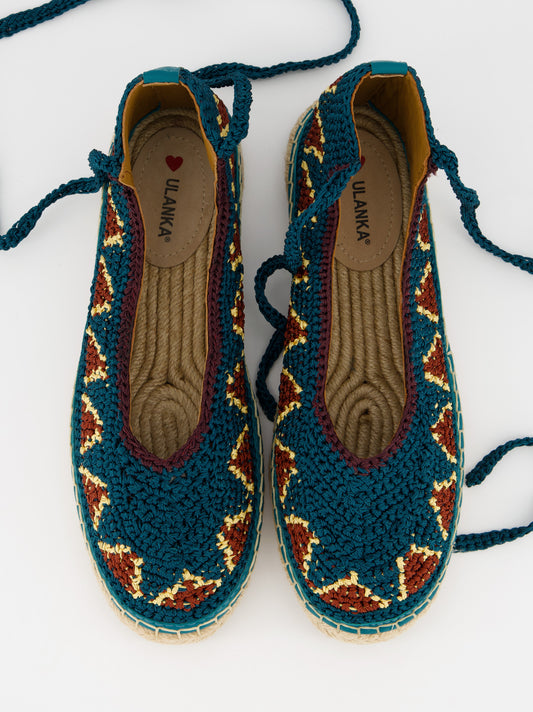 Bailarinas crochet atadas al tobillo - Ank