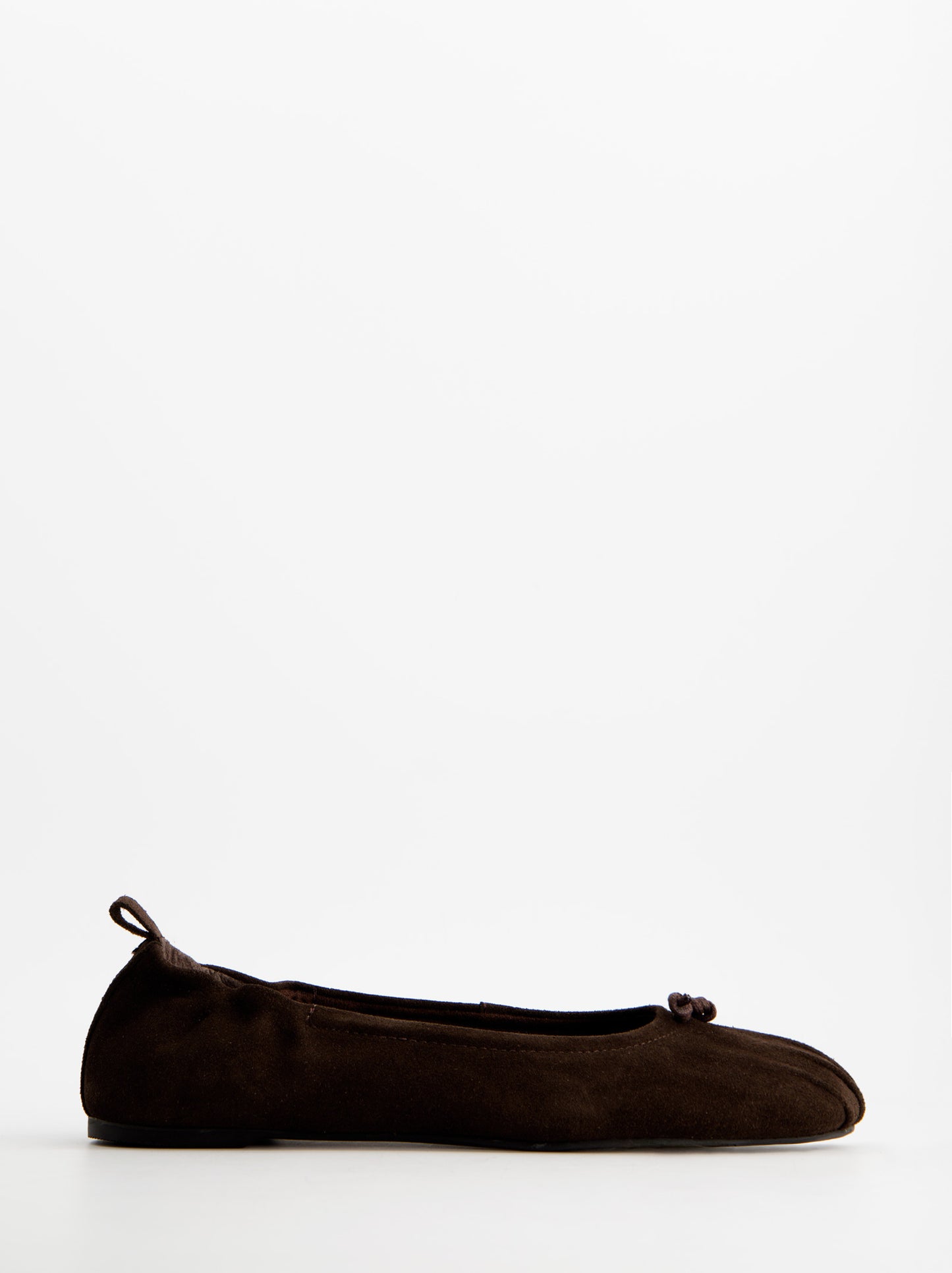 Ruched suede ballerinas - ULK Catty