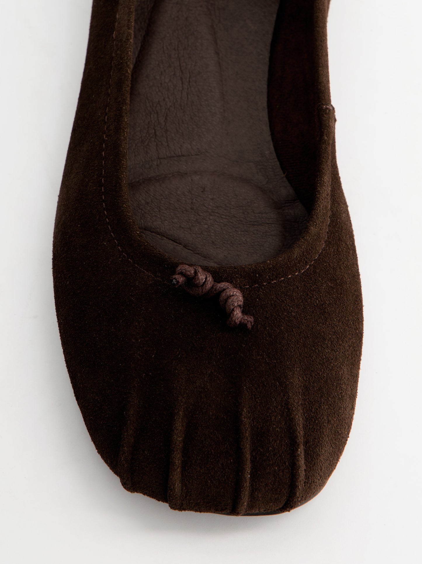 Ruched suede ballerinas - ULK Catty