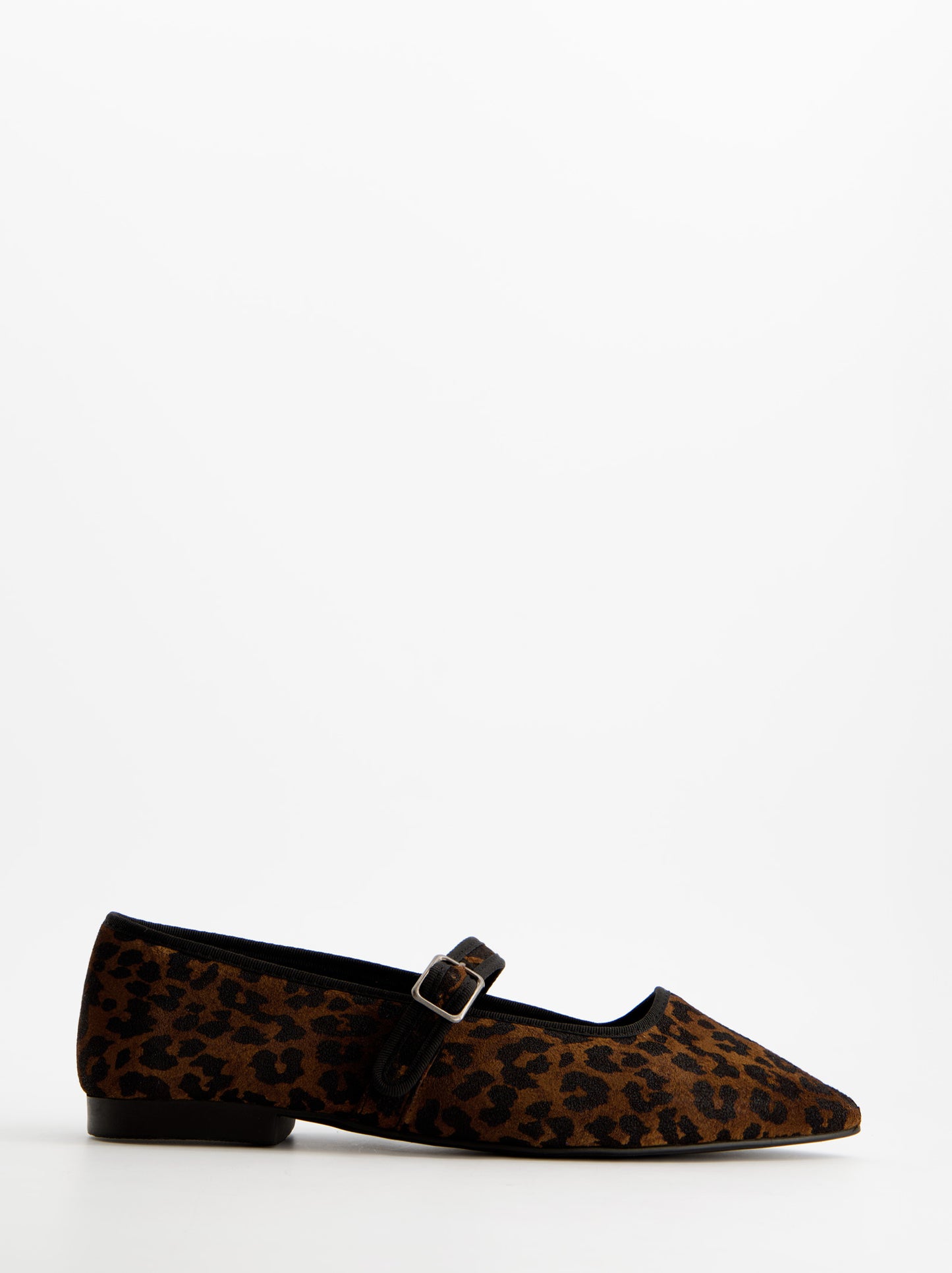 Animal print leather pointy ballerinas - ULK Softy