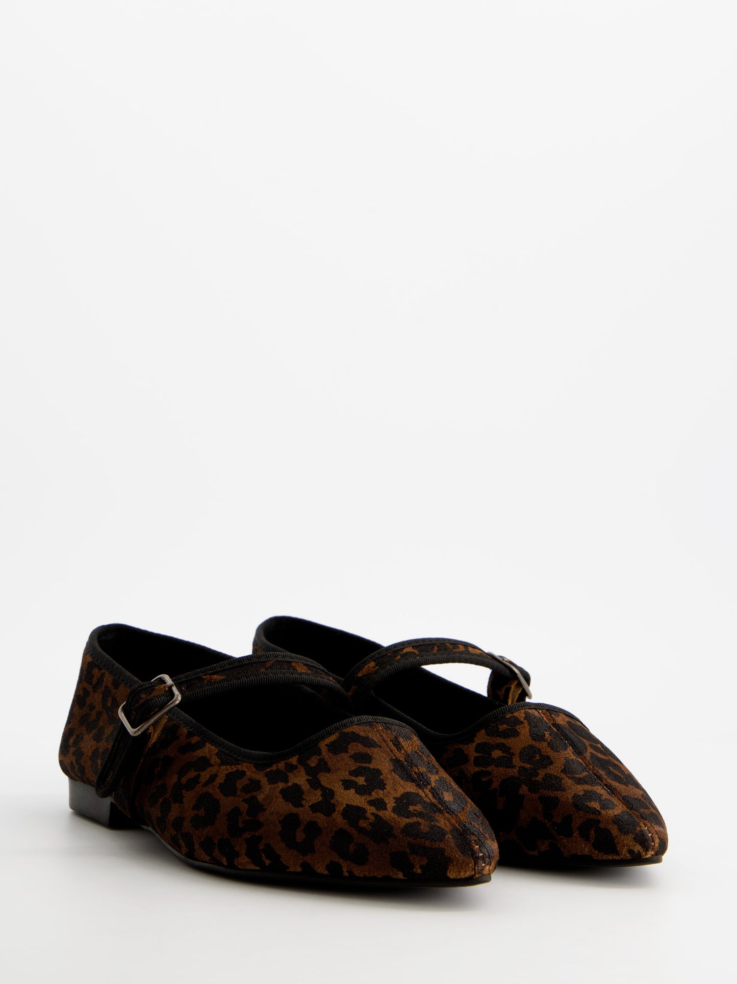 Animal print leather pointy ballerinas - ULK Softy