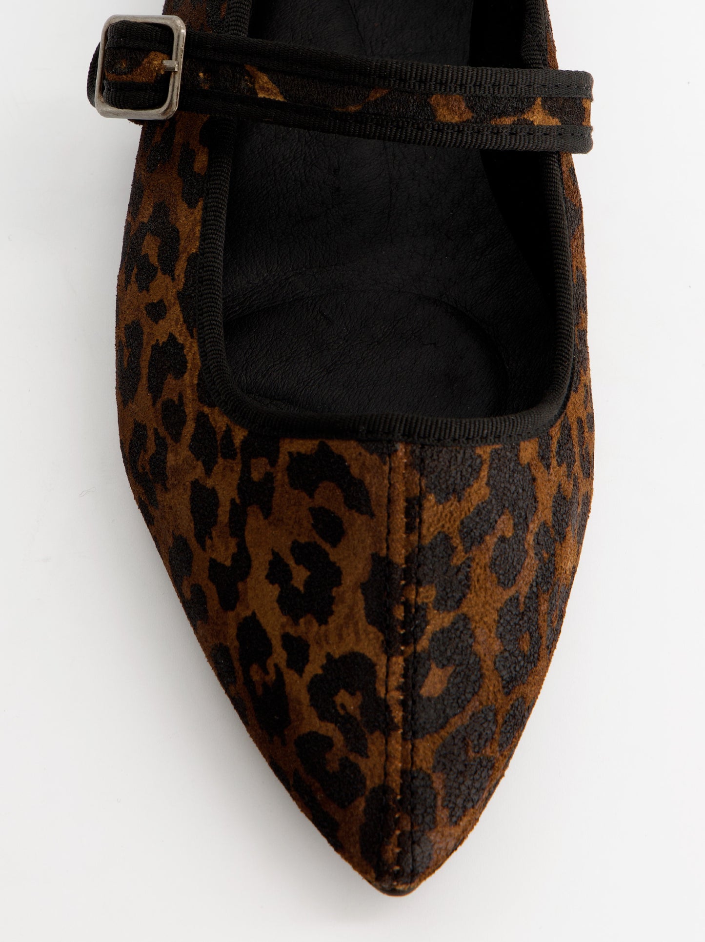 Animal print leather pointy ballerinas - ULK Softy