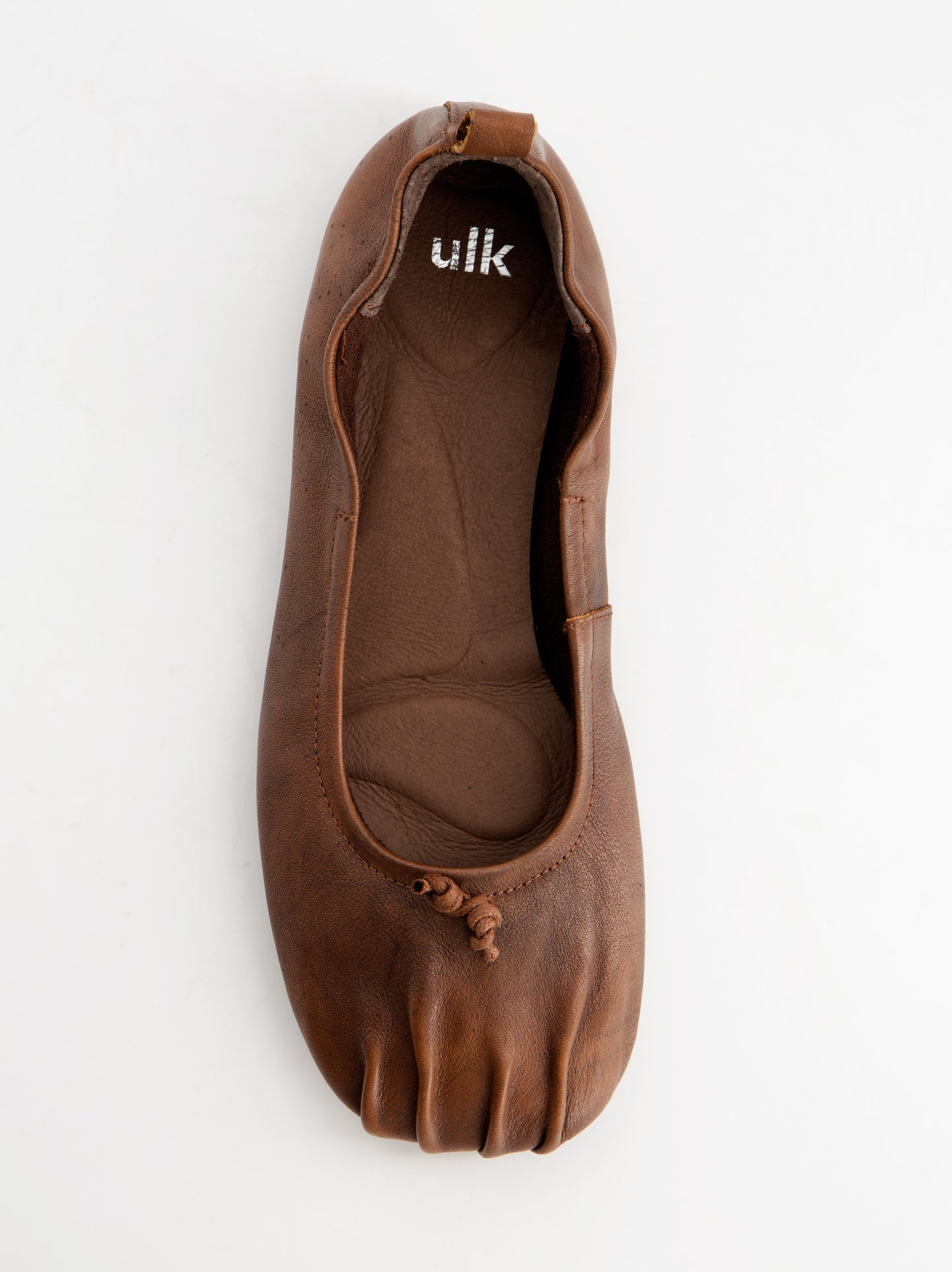 Ruched leather ballerinas - ULK Catty