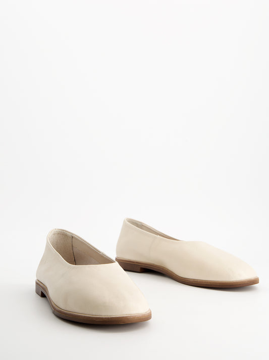 Bailarinas minimal piel crema - Dharma
