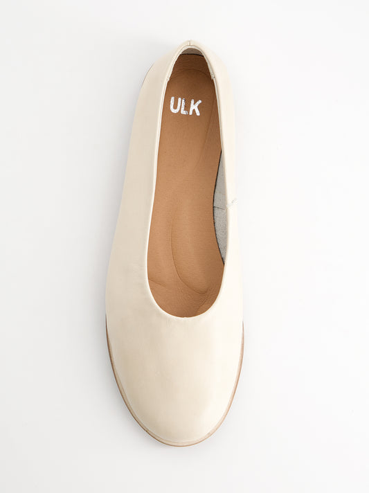 Bailarinas minimal piel crema - Dharma