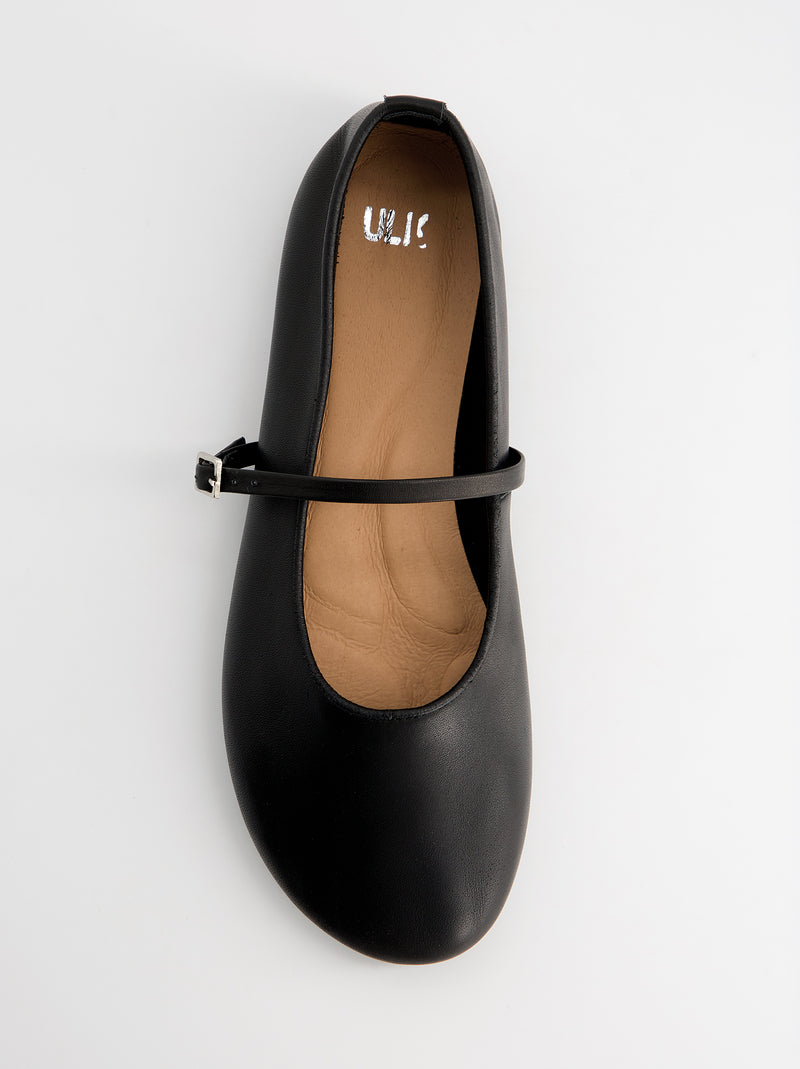 Bailarinas negras de piel Mary Jane Linke