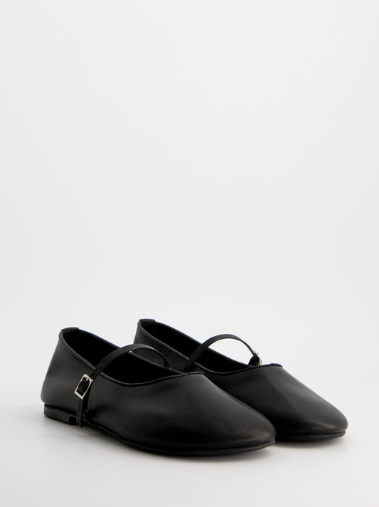 Bailarinas negras de piel Mary Jane - Linke