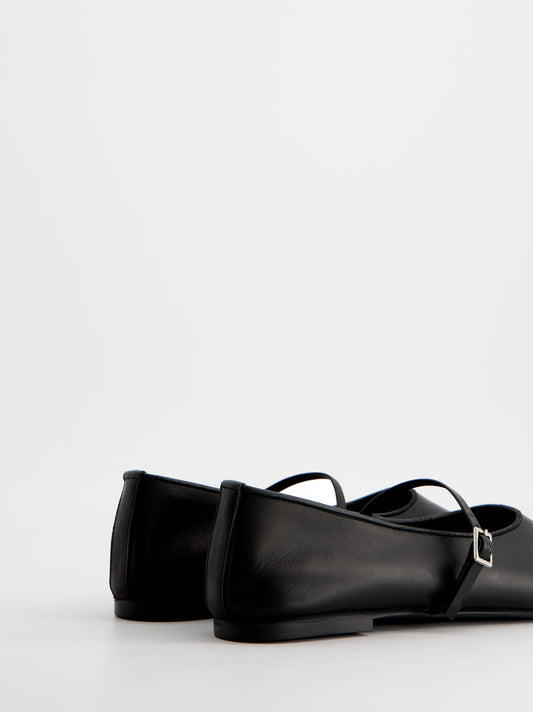 Bailarinas negras de piel Mary Jane - Linke