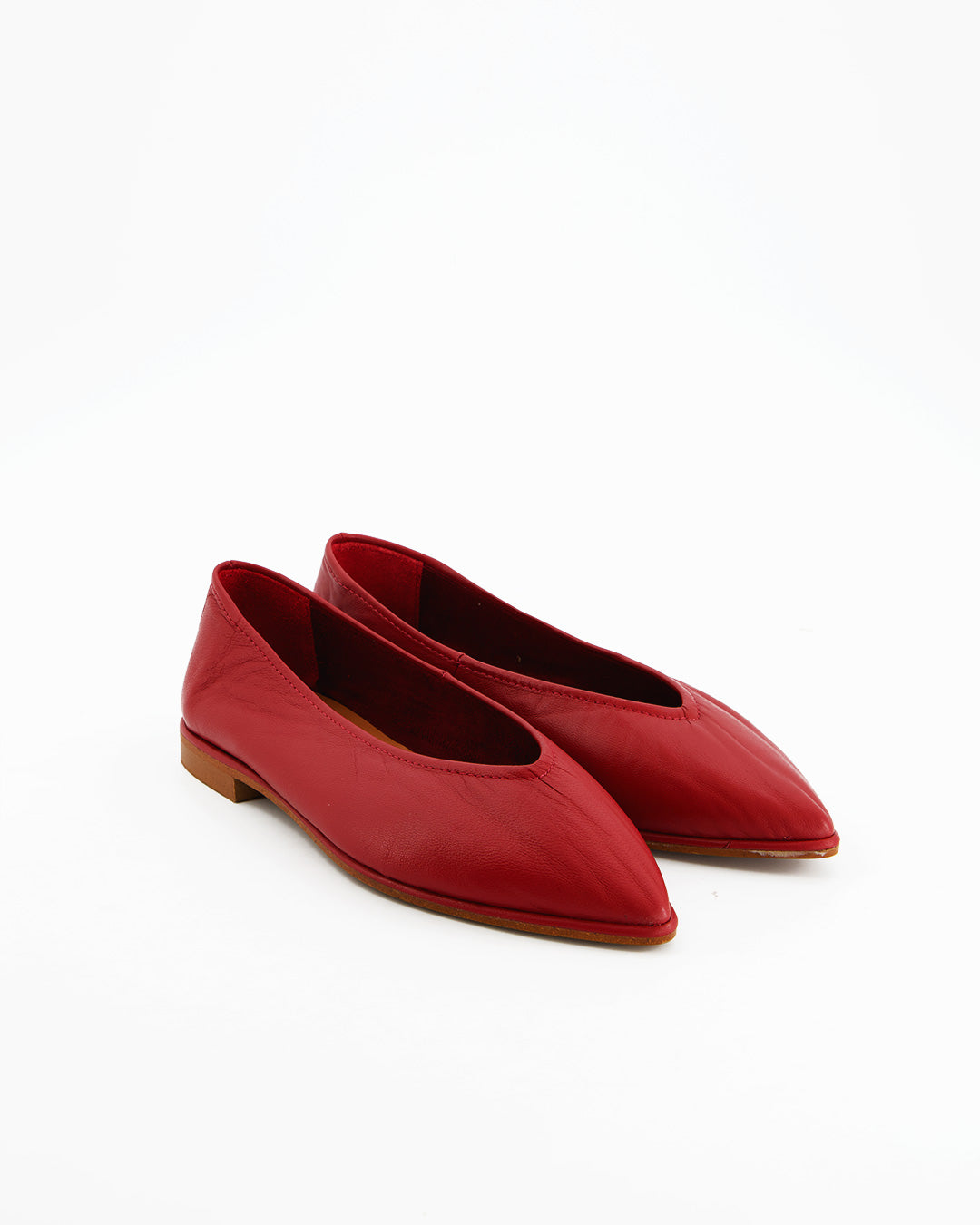 Bailarinas rojas de piel - Tachep