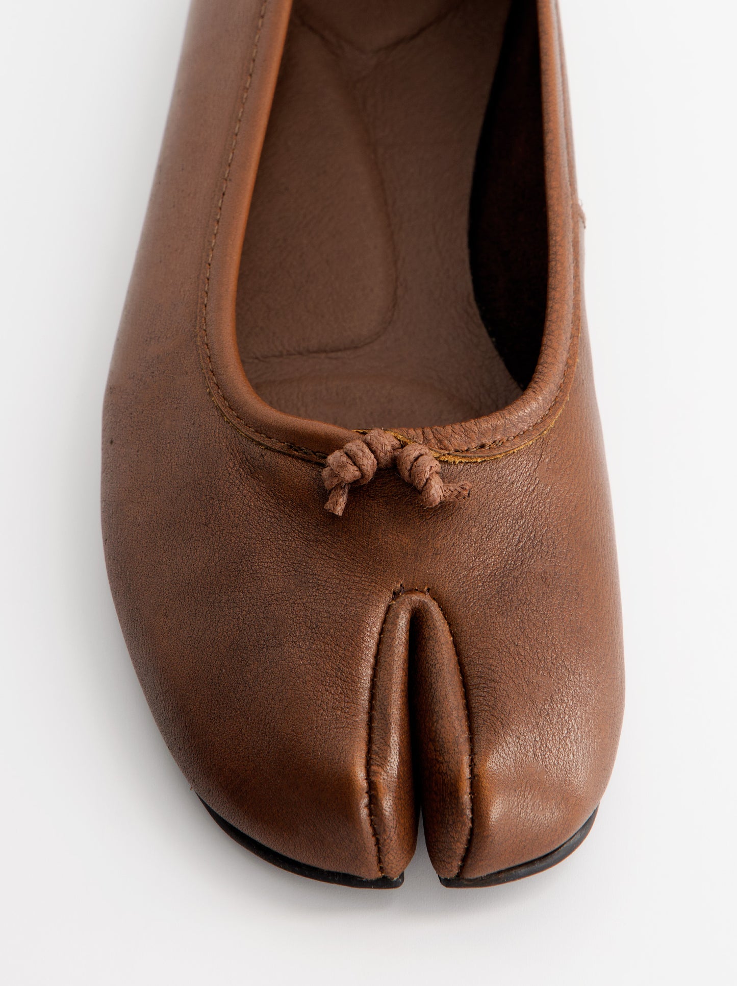 Bailarinas tabi de piel marrones - ULK Karva