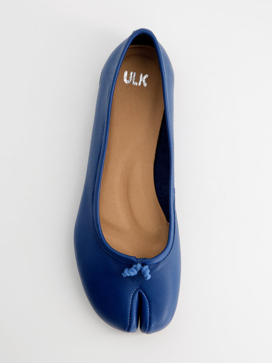 Blue leather tabi ballet flats - Karva