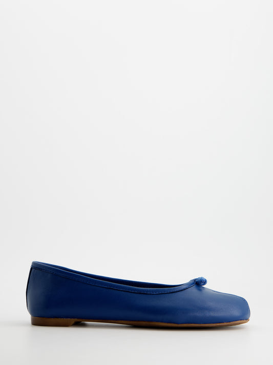 Blue leather tabi ballet flats - Karva
