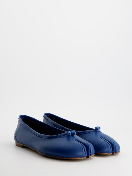 Blue leather tabi ballet flats - Karva